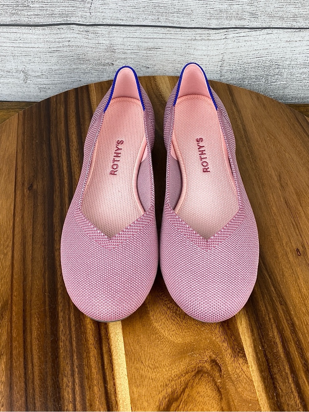 Rothy’s The Flat Round Toe Pink Knit Flats Women’s Shoe Size 9.5